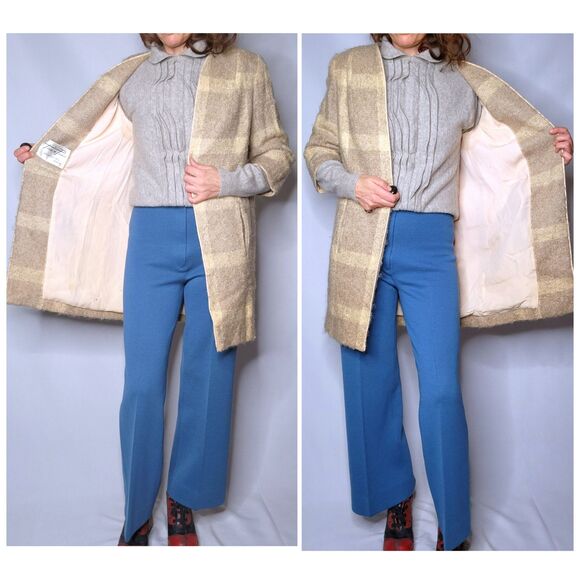 LILLI ANN Wool Knit Jacket Coat 60s 70s Lilli Ann San Francisco Tisse a Paris XS - Picture 8 of 9